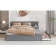 preview thumbnail 5 of 10, Full Size Hydraulic Platform Bed with Trundle, Storage, Side Table, and Lounge, Grey