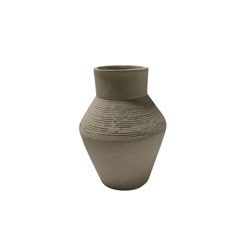 Urn Shaped Paper Mache Vase - 8.5" - White