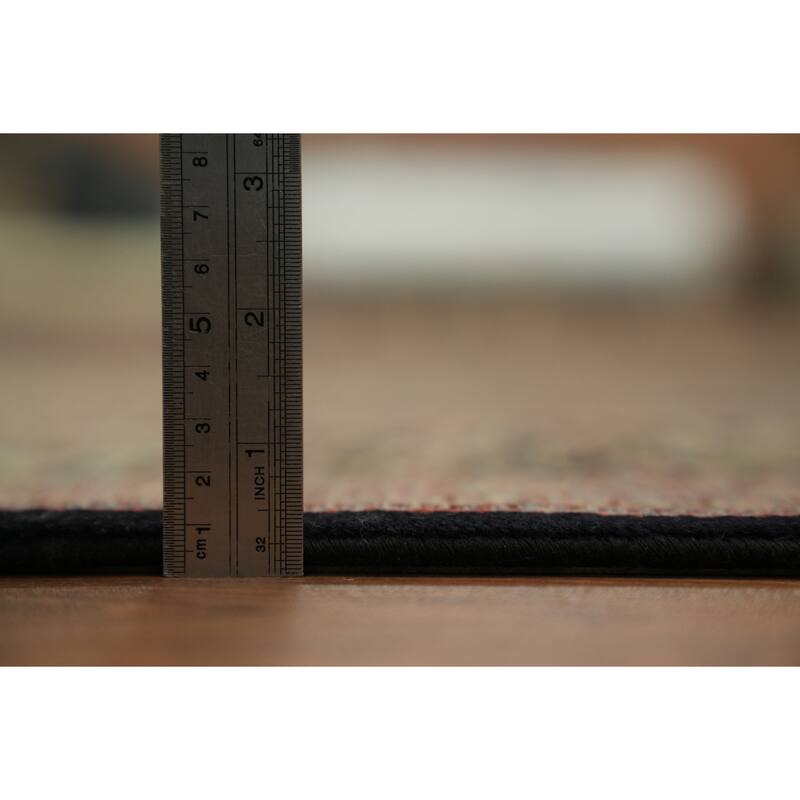 Hand Knotted Oriental 100% Wool Carpet Traditional Geometric Black Tabriz-Mahi Area Rug - 10' 2'' X 6' 7''