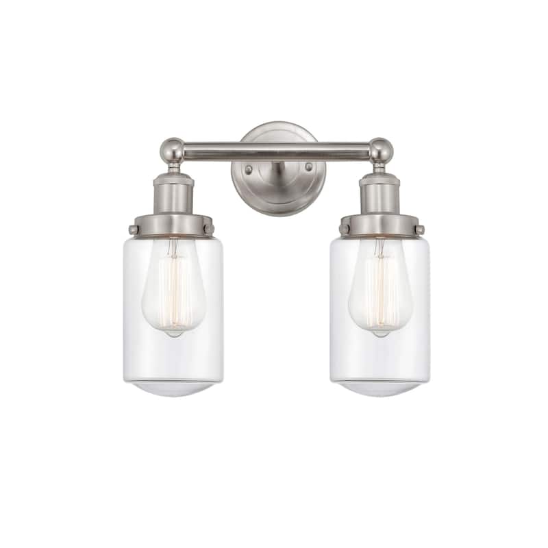 Innovations Lighting 616-2W-10-16 Dover Vanity Dover 2 Light 16" Wide - Brushed Satin Nickel / Clear