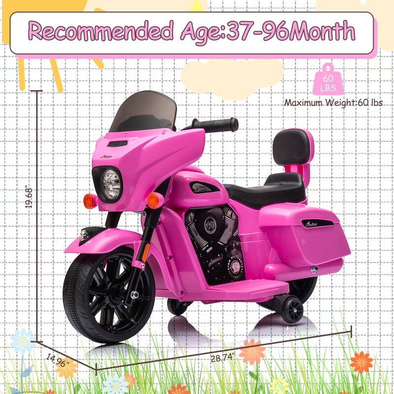 Ride on Motorcycle for Kids, 6V Electric Dirt Bike