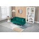 preview thumbnail 80 of 115, Velvet Loveseat Sofa Bed with 2 Pillows, Mid Century 2-Seat Couches Convertible Sofa Bed for Living Room, Bedroom,Office