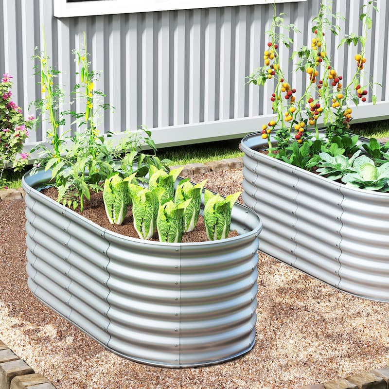 Gymax Raised Garden Bed Kit Planter Raised Garden Boxes Outdoor 65'' x