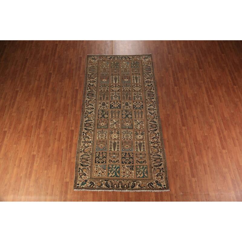 Garden Design Bakhtiari Persian Area Rug Hand-Knotted Wool Carpet - 5'3"x 10'5"