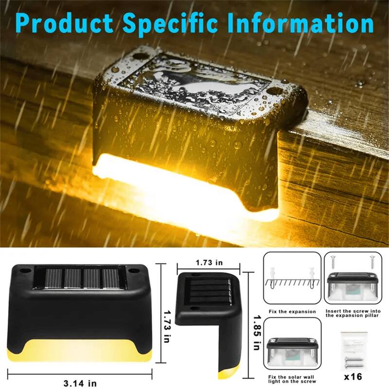 Warm lights-16PCS Led Solar Deck Light