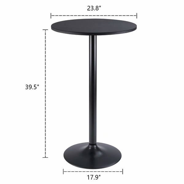 Homall Bistro Pub Table Round Bar Height Cocktail Table Metal Base