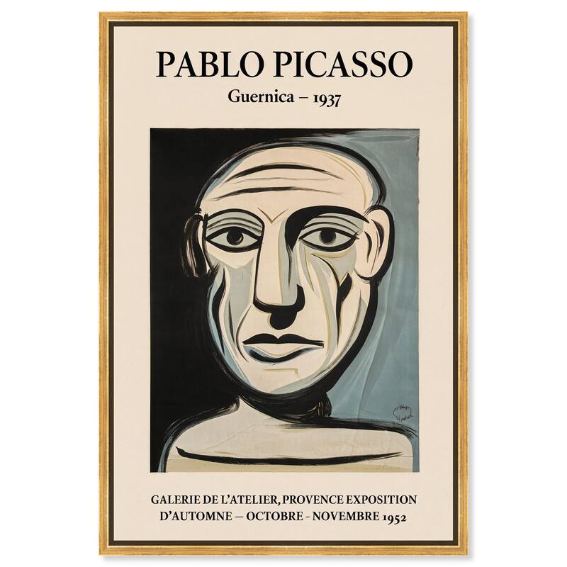Face of Guernica Canvas by Art Remedy - Gold - 20" x 30"