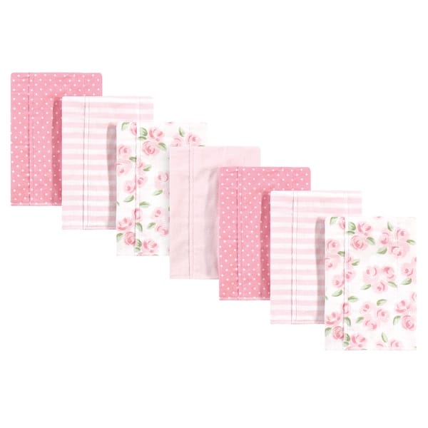 slide 1 of 1, Little Treasure Baby Girl Cotton Flannel Burp Cloths 7pk, Beyoutiful, One Size - Beyoutiful - One Size One Size - Beyoutiful