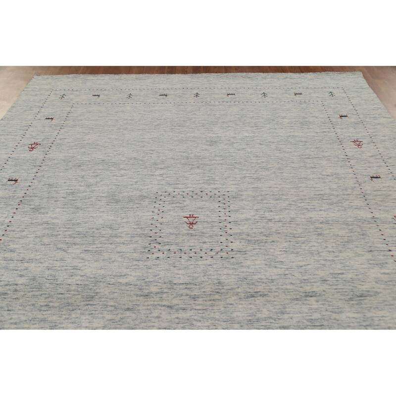 Tribal Gabbeh Oriental Area Rug Handmade Wool Carpet - 8'0"x 9'11"