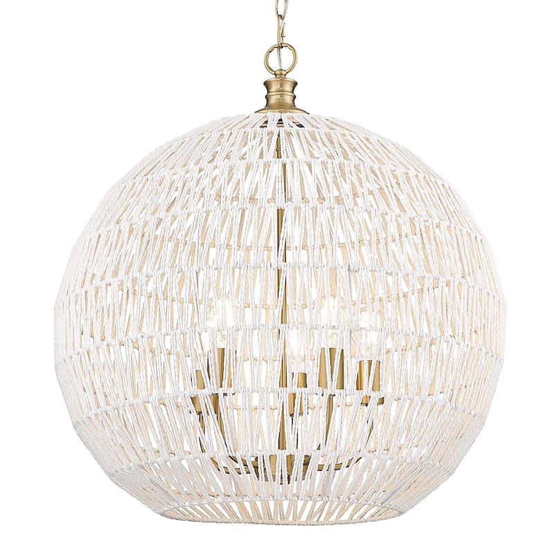 Florence 25" Wide 5-Light Pendant with Rope Shade