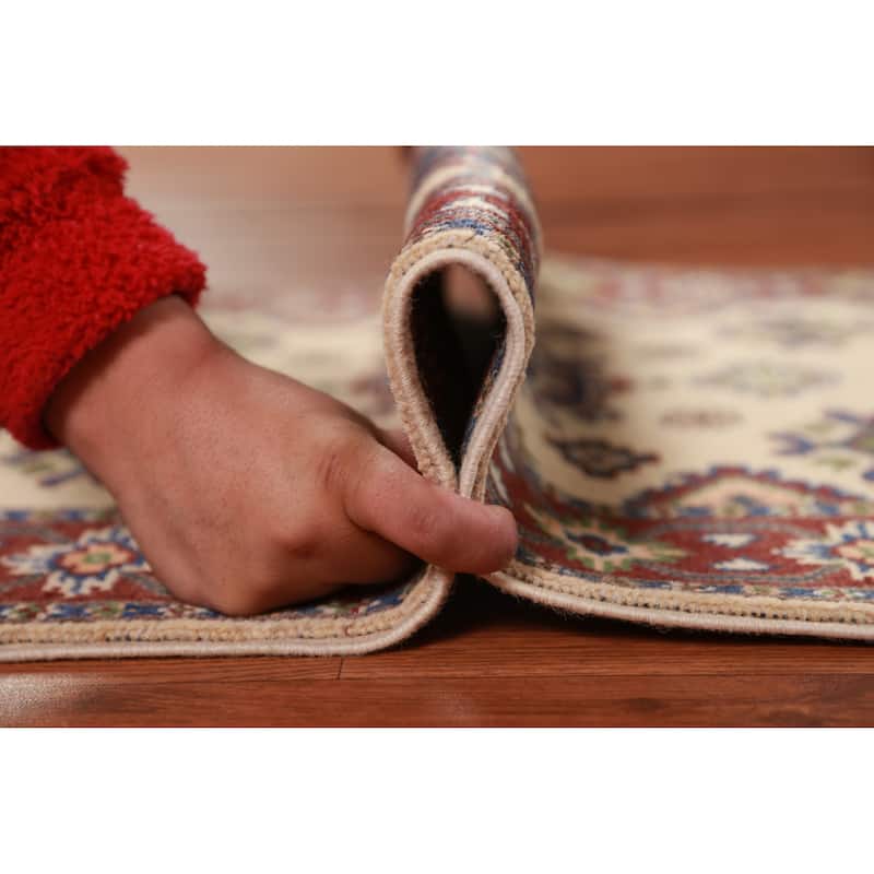 Geometric Kazak Oriental Rug Handmade Wool Carpet - 2'0" x 3'0"