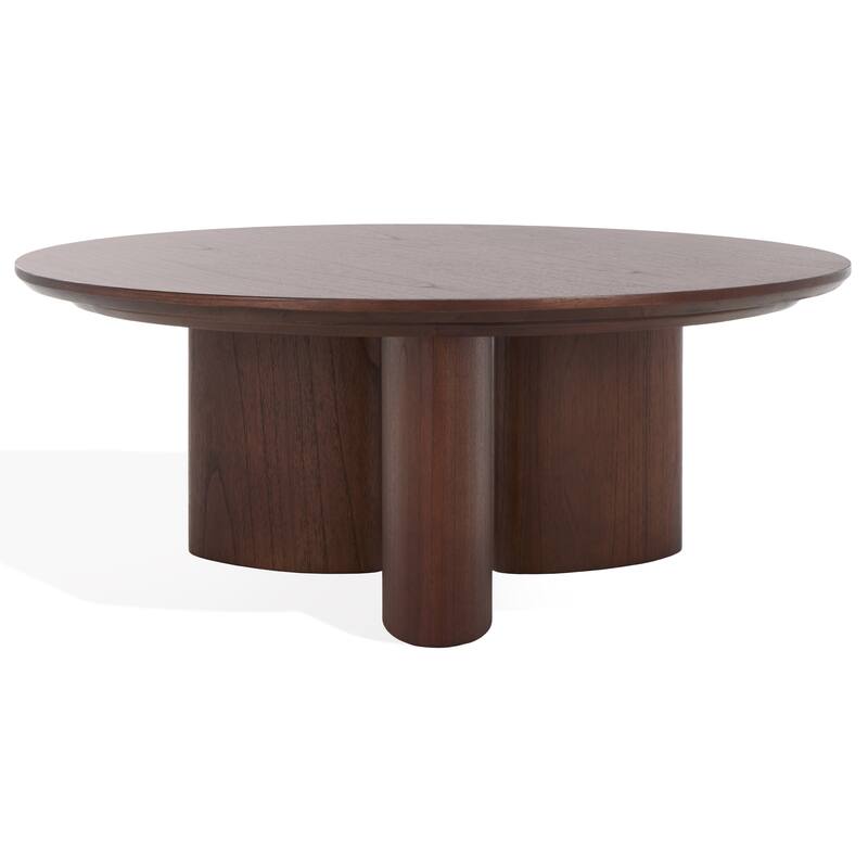 SAFAVIEH Couture Barnard Round Wood Coffee Table - 38"W x 38"D x 15"H