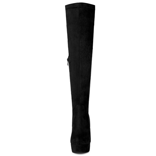 over the knee boots platform heel
