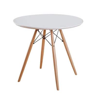 Porthos Home Cacey Circle Dining Table, MDF Top And Beech Wood Legs