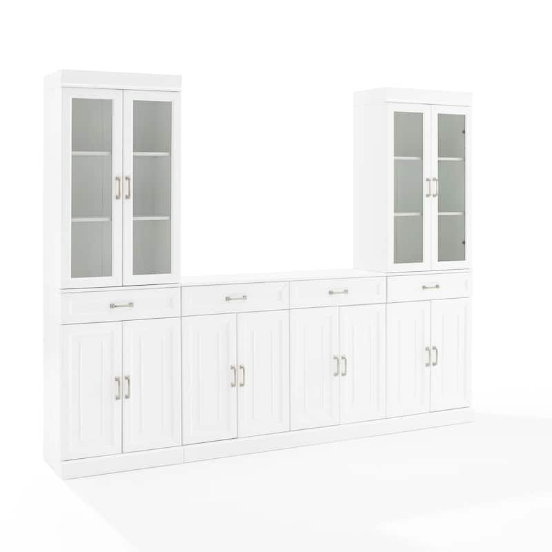 Crosley Stanton 3Pc Sideboard And Glass Door Pantry Set - 14.5"x95"x78"