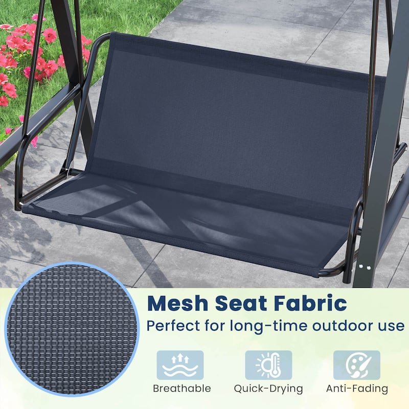 Costway 2-Person Outdoor Porch Swing Swing Loveseat with A-Shaped - See Details