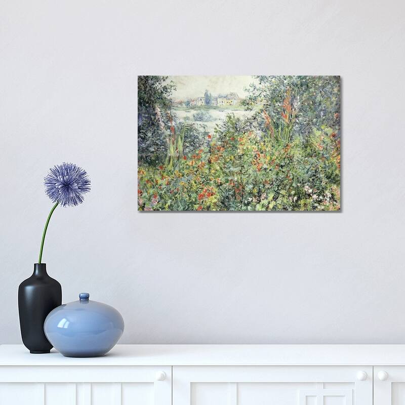 iCanvas "Flowers At Vetheuil (Fleurs a Vetheuil), 1881" by Claude Monet Canvas Print - 12x18x1.5