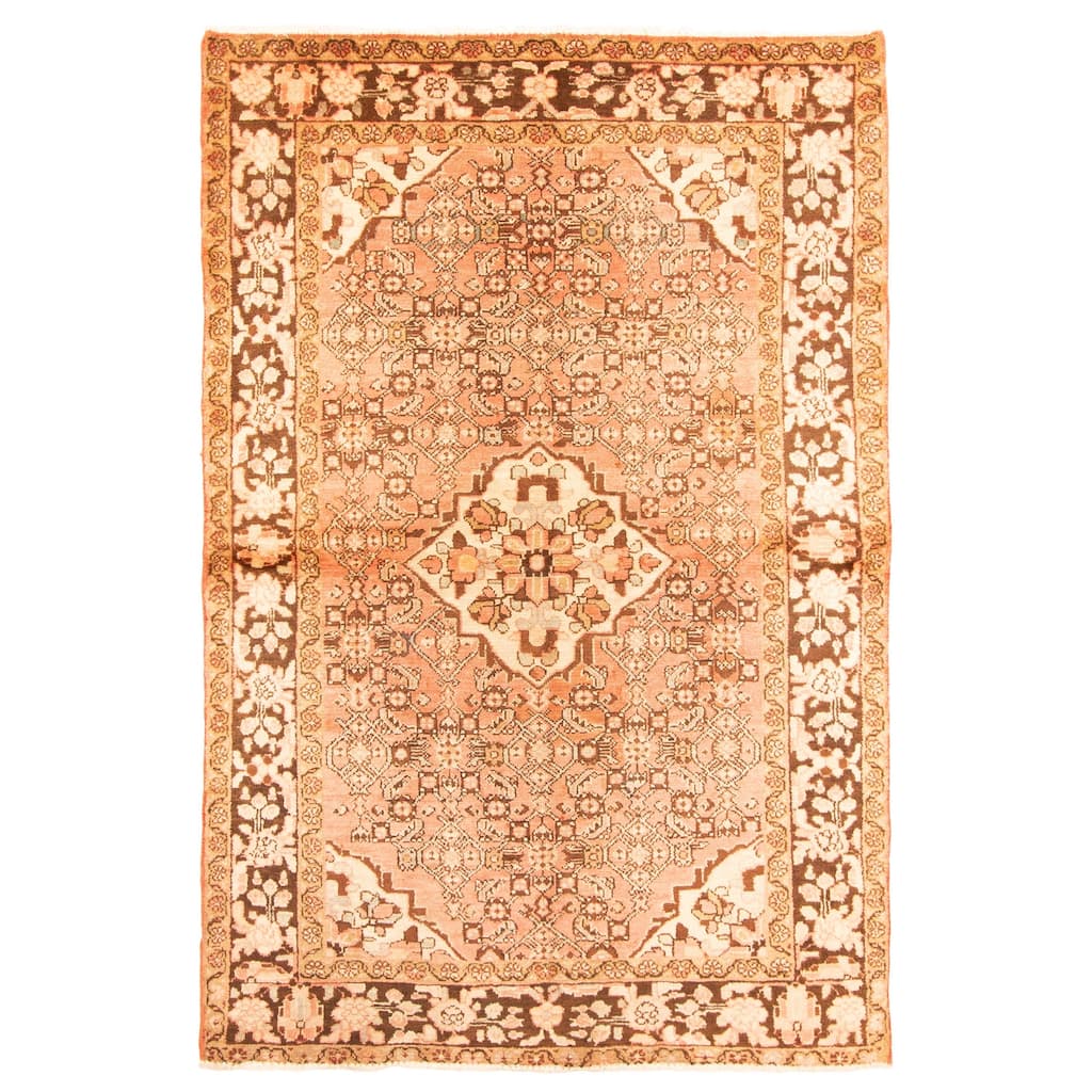 ECARPETGALLERY Hand-knotted Andelz Copper Wool Rug - 4'4 x 6'6