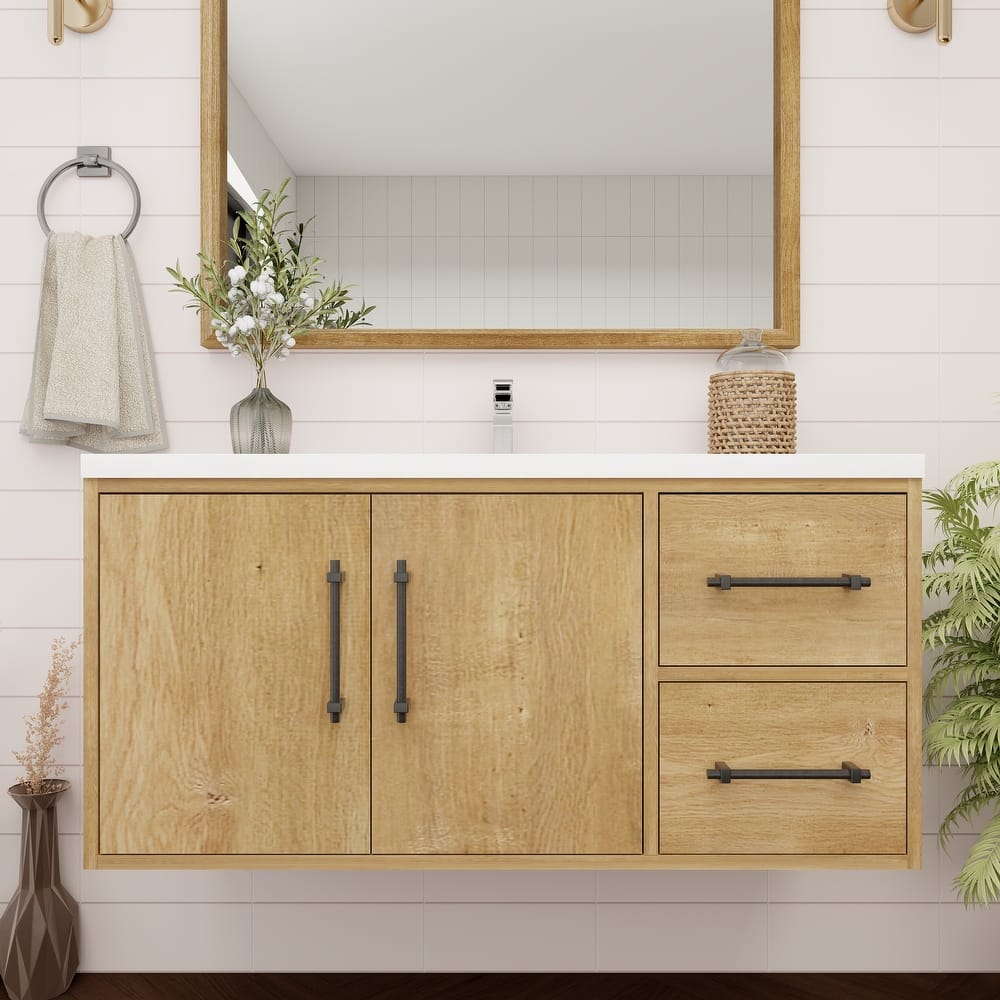 Victoria 42'' R Wall-mounted Vanity with Reinforced Acrylic Sink - 41.5