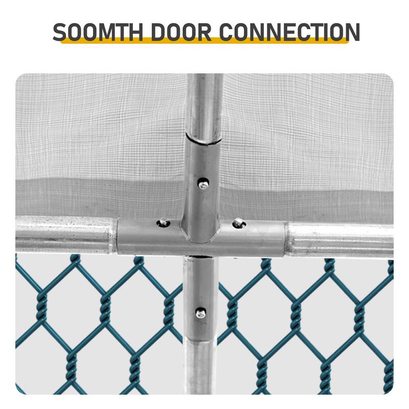 6.5 x 10 ft Metal Chicken Coop, Walk-in Poultry Cage for Backyard