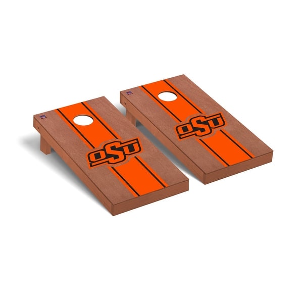 slide 2 of 5, Oklahoma State Cowboys Rosewood Cornhole Board Set