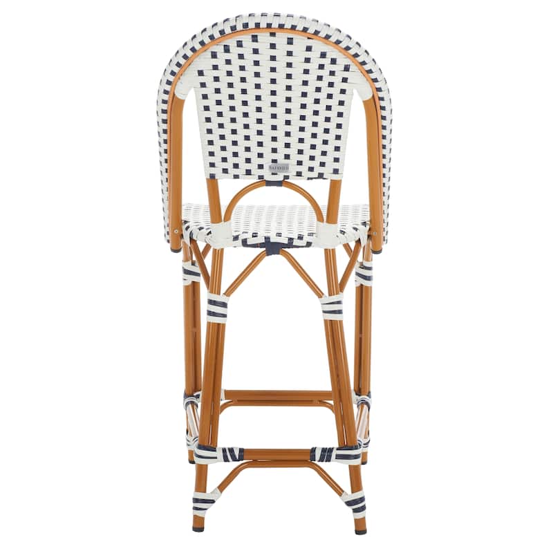 SAFAVIEH Leonica Outdoor Bistro 25-inch Seat Height Counter Stool (Fully Assembled) - 20"W x 21"D x 43"H