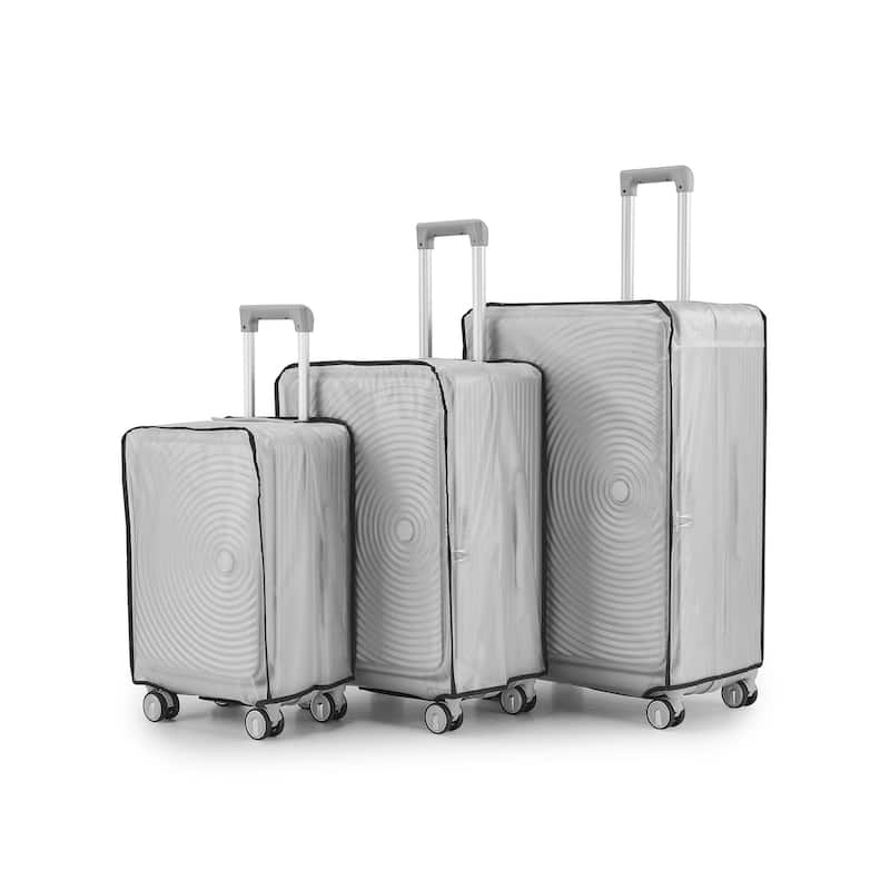 3 Piece PC Expandable Lightweight Carry On Luggage Sets with Front Pocket and Spinner Wheels & TSA Lock, for Men and Women