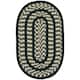 SAFAVIEH Handmade Braided Levina Country Rug - 3' x 5' Oval - Ivory/Dark Green