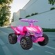 preview thumbnail 1 of 10, Electric 6V Kids ATV with Spray Effect, LED Lights, MP3 Player and Music for Toddlers Aged 3-5, 4-Wheeled Ride-on Quad Car Rose Red
