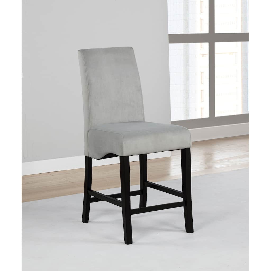 Stanton Velvet Upholstered Counter Chair Grey (Set of 2)