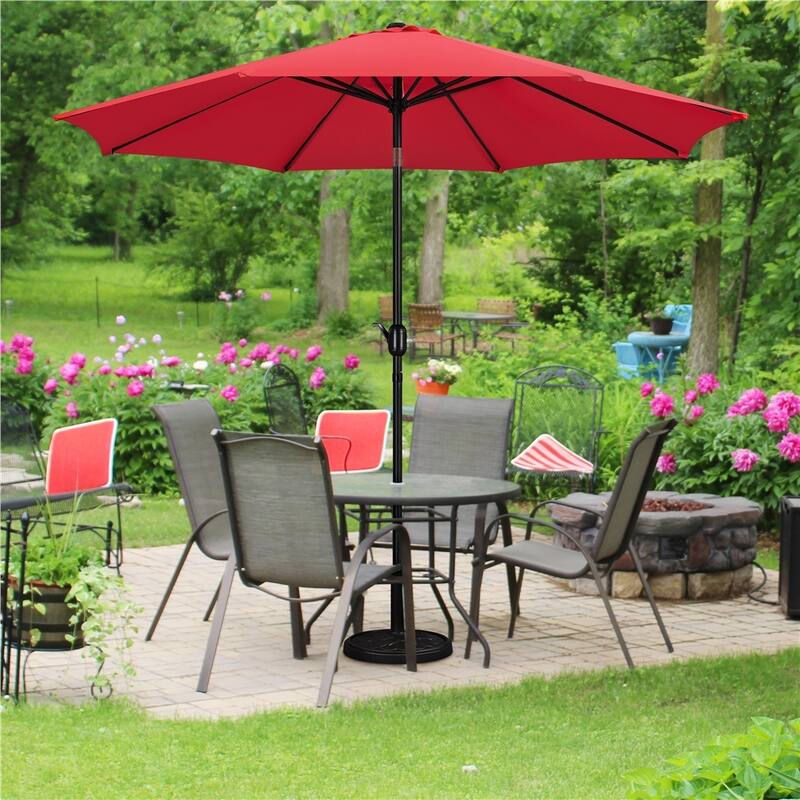 Yaheetech 10FT Patio Umbrella Outdoor Umbrella for Garden, Deck, Backyard, Pool, Beach