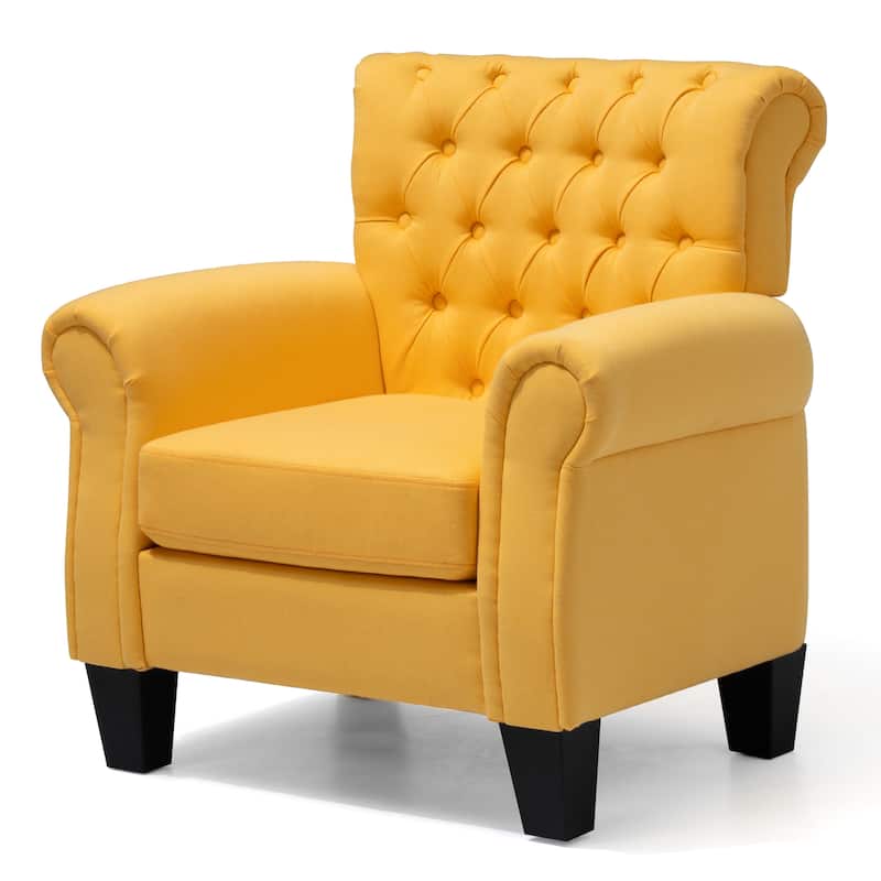 Accent Club Chair Comfortable Single Sofa Chair Indoor Seating with Arms & Padded Seat