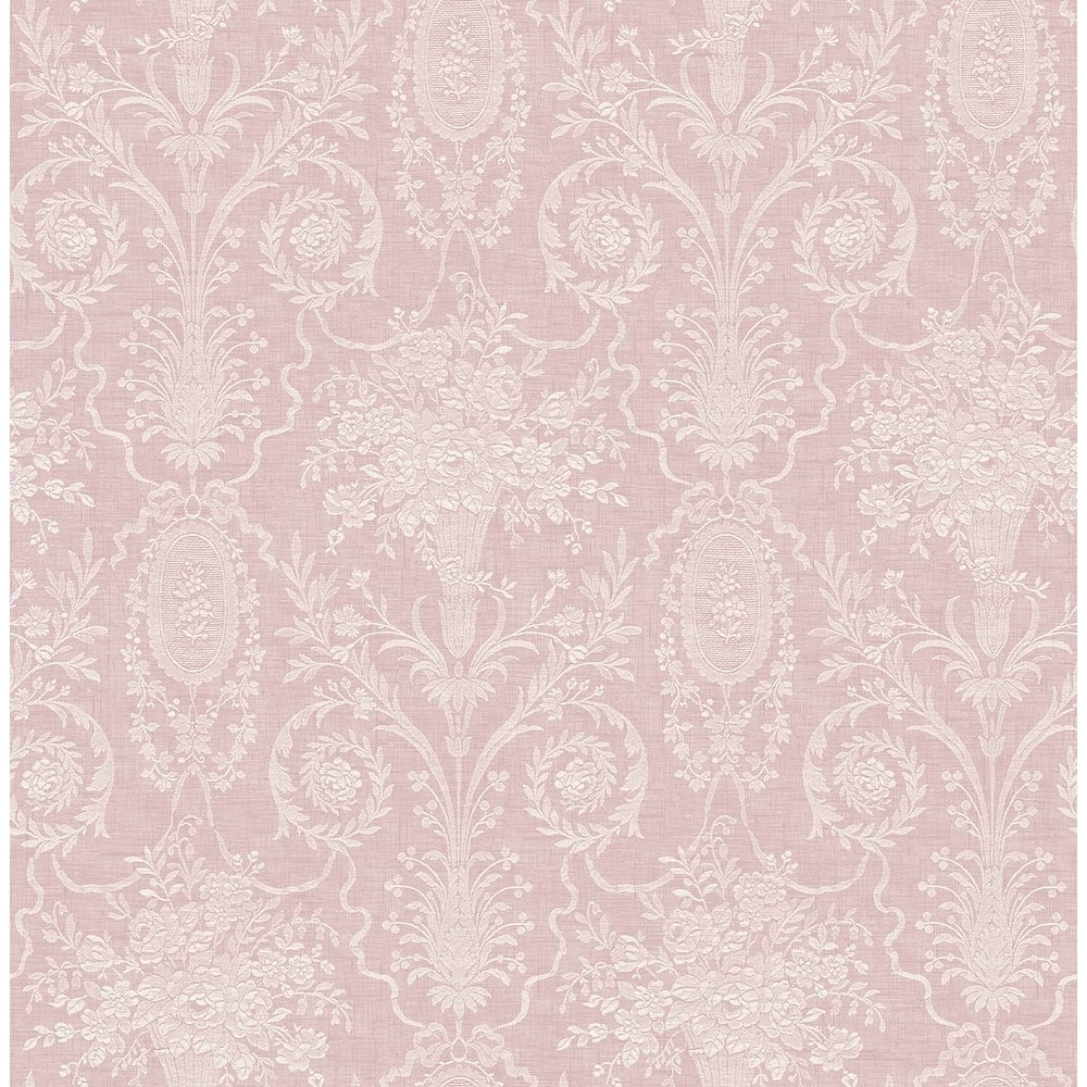 Seabrook Designs Brynn Tonal Bouquets Unpasted Wallpaper