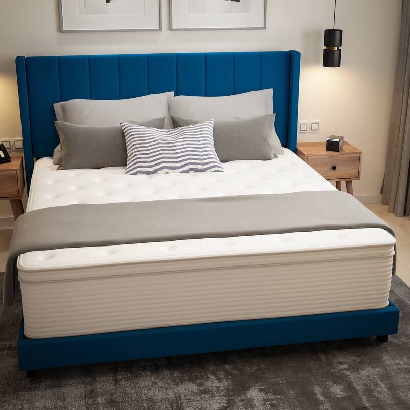 Commercial Memory Foam and Pocket Spring Hybrid Mattress in a Box
