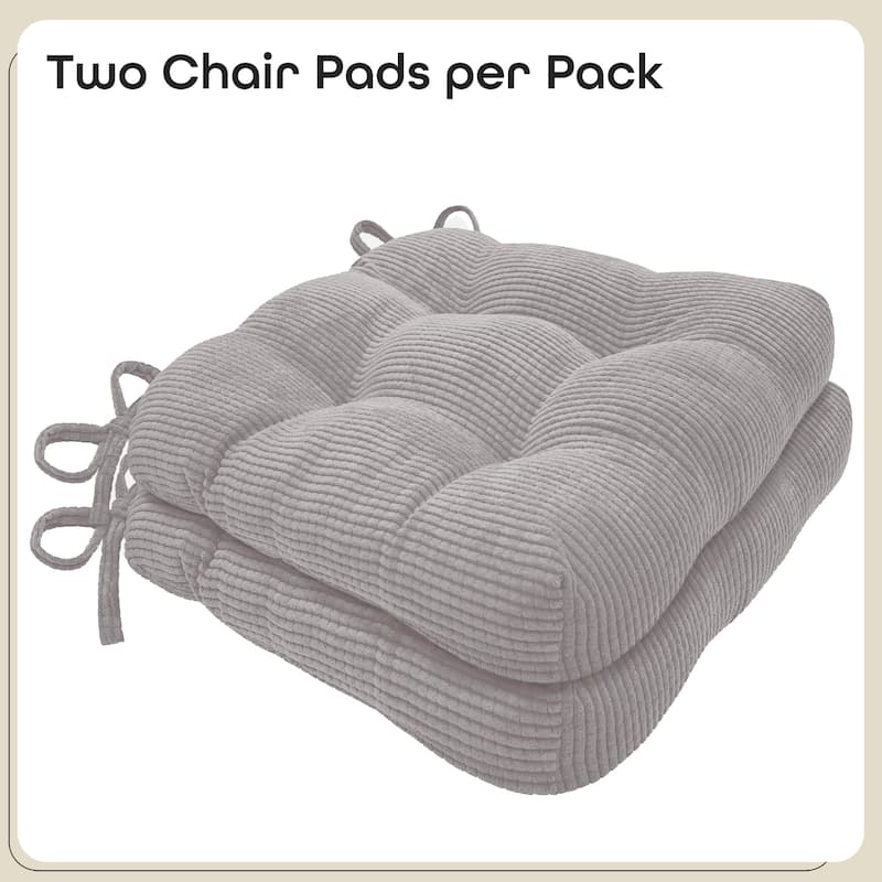 Jackson Chair Pad 16x15x3 Inch 2-Pack - Blue, Burgundy, Gray, or Tan