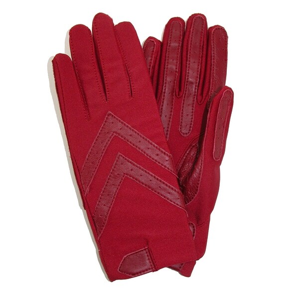Isotoner Women's Unlined Leather Palm Driving Gloves