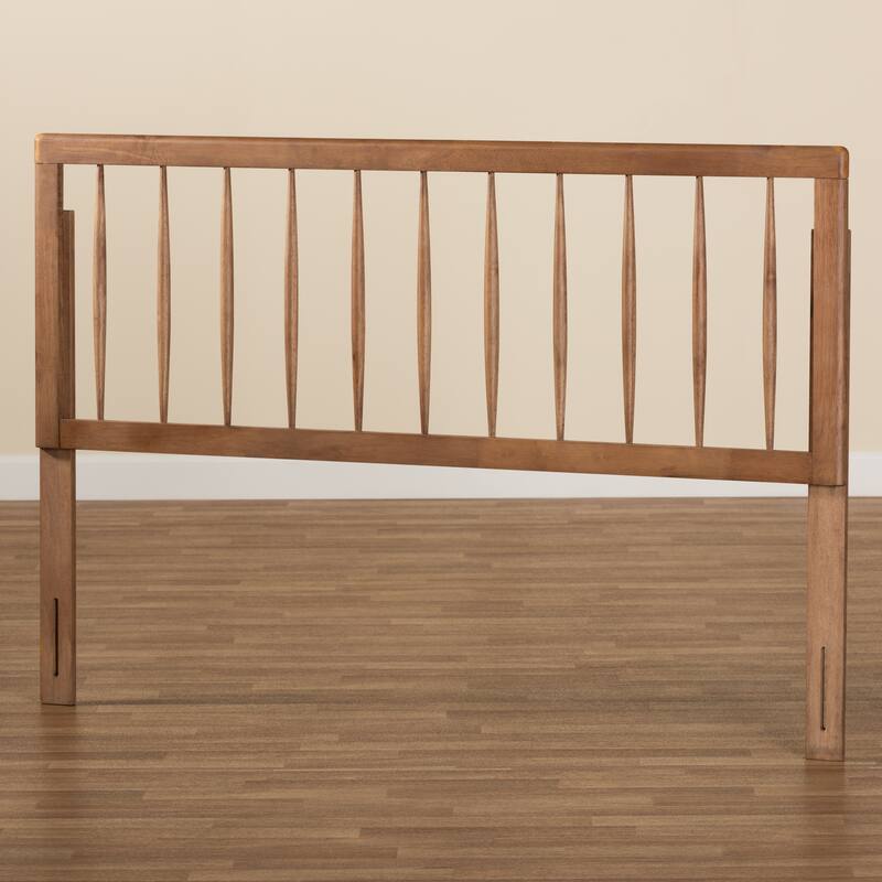 Valin Contemporary Ash Walnut Finished Wood Headboard