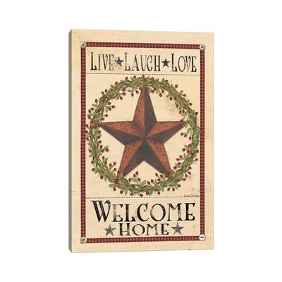 iCanvas "Welcome Home Barn Star" by Linda Spivey Canvas Print