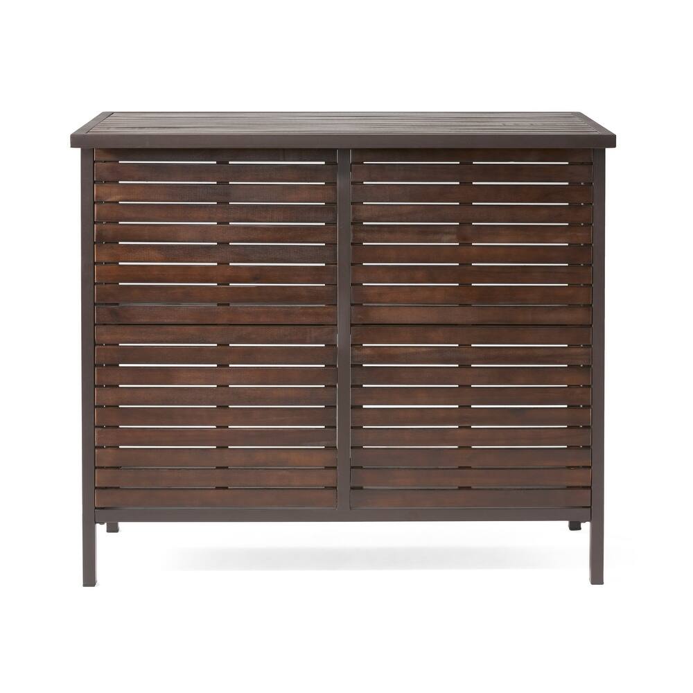 Milos Outdoor Acacia Wood Bar Table by Christopher Knight Home