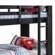 preview thumbnail 5 of 4, Sumo Twin Over Twin Bunk Bed, Black Solid Wood Frame, Guard Rails