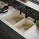 preview thumbnail 31 of 89, Karran Drop-In Quartz 33 in. 1-Hole 60/40 Double Bowl Kitchen Sink Kit