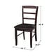preview thumbnail 30 of 128, International Concepts Solid Wood Madrid Ladderback Chairs, Set of 2 - N/A