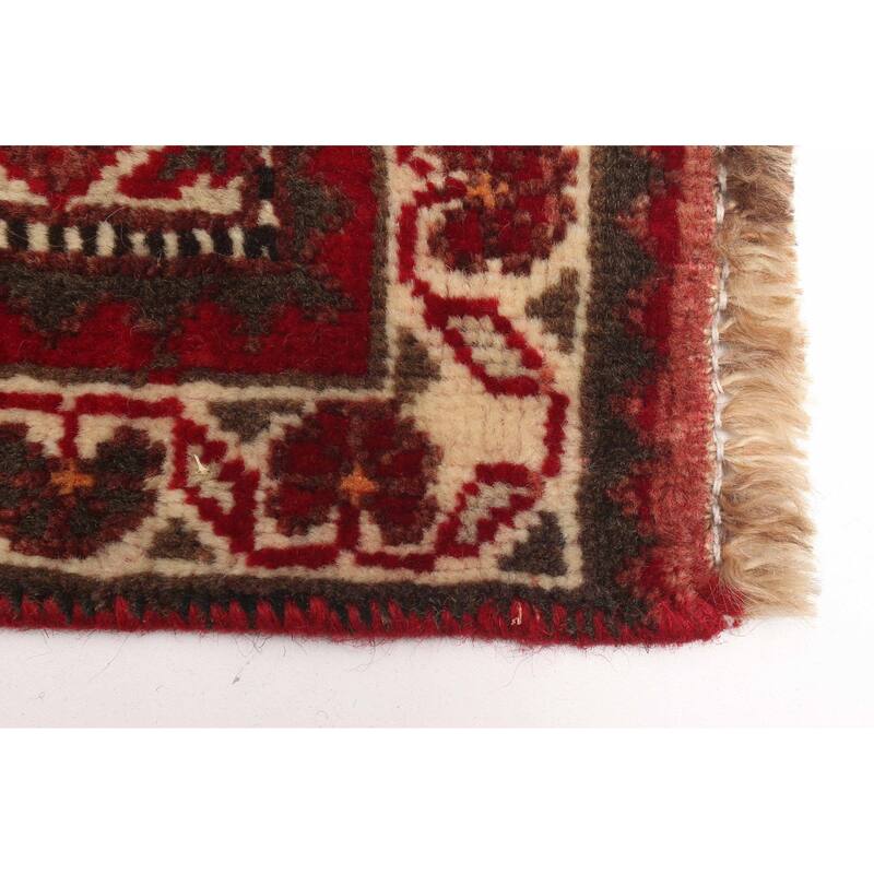 ECARPETGALLERY Hand-knotted Andelz Red Wool Rug - 3'7 x 5'0