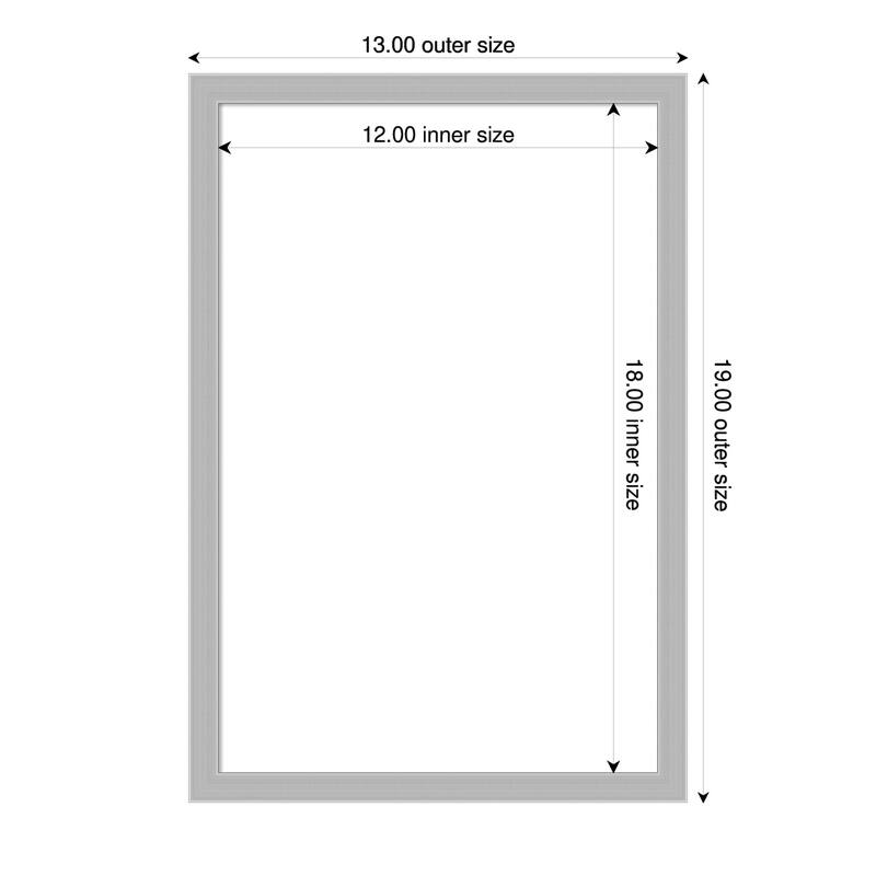 Amanti Art Hera Chrome Framed Dry Erase Magnetic Board - 13 x 19 in