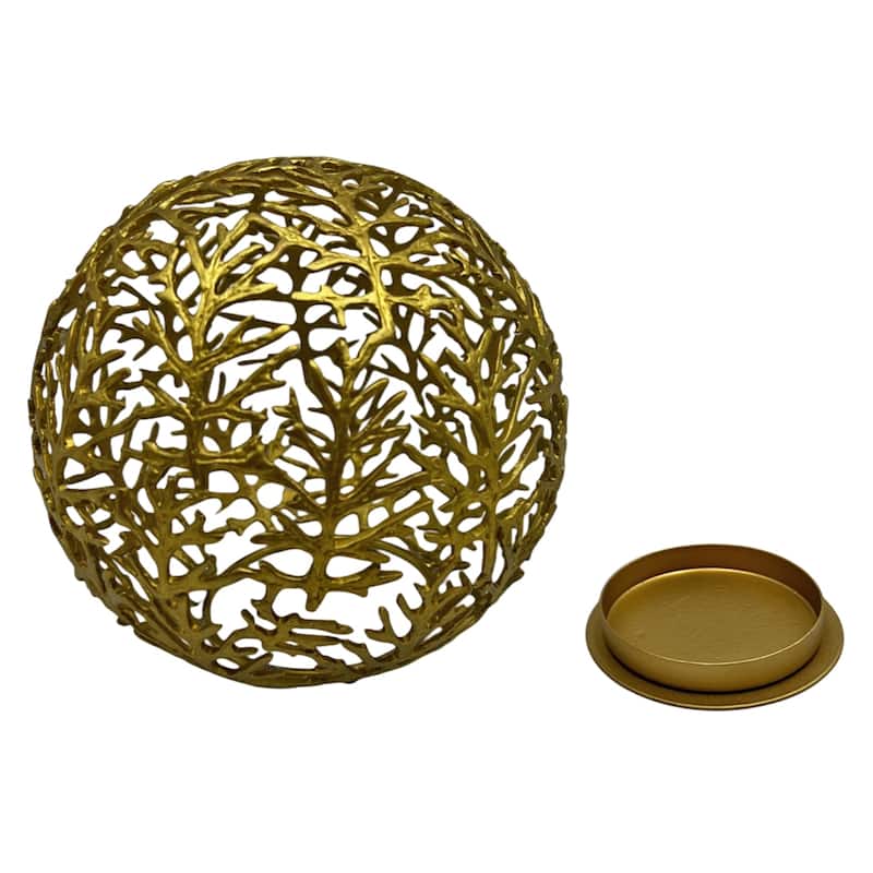 6" High Fir Leaf Tea-light Holder - 6 x 6 x 6 in