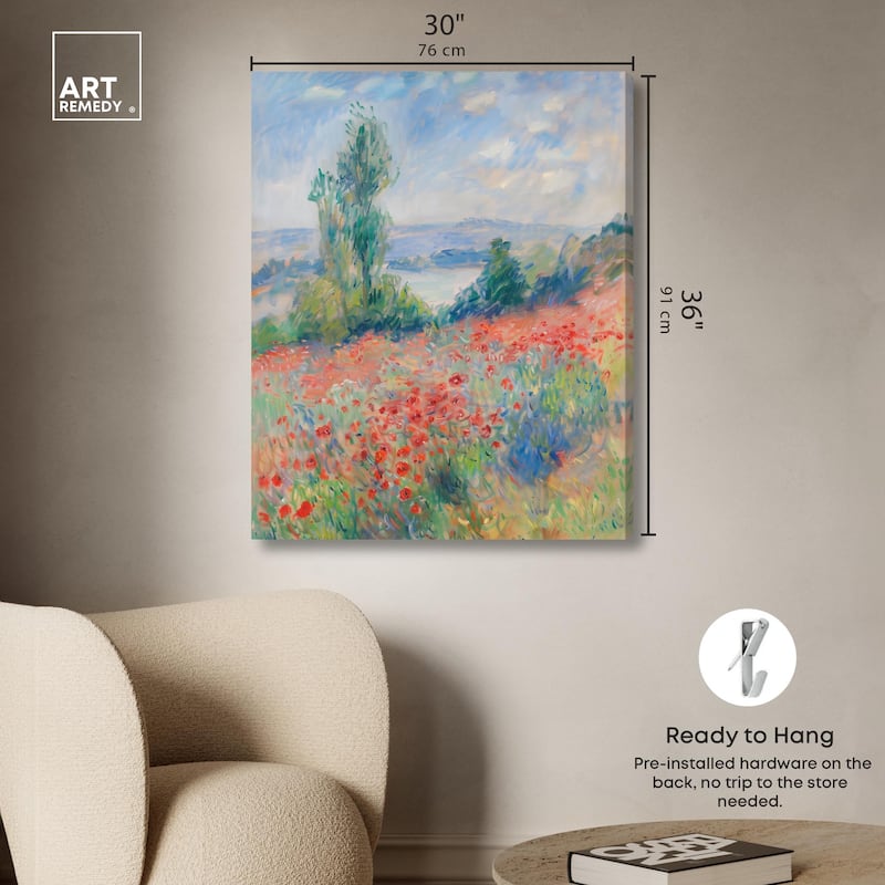 Blanket of Poppies I Canvas by Art Remedy, Gallery Wrapped