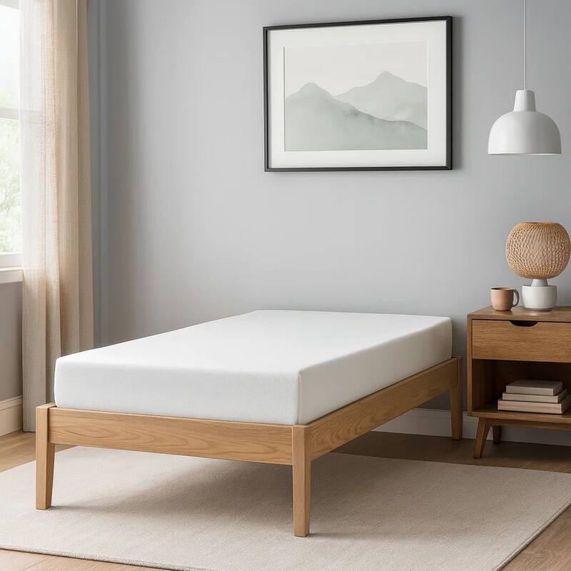 Bree 8 Inch Plush XL Twin Size Mattress with Gel Foam, Aloe Vera Infused