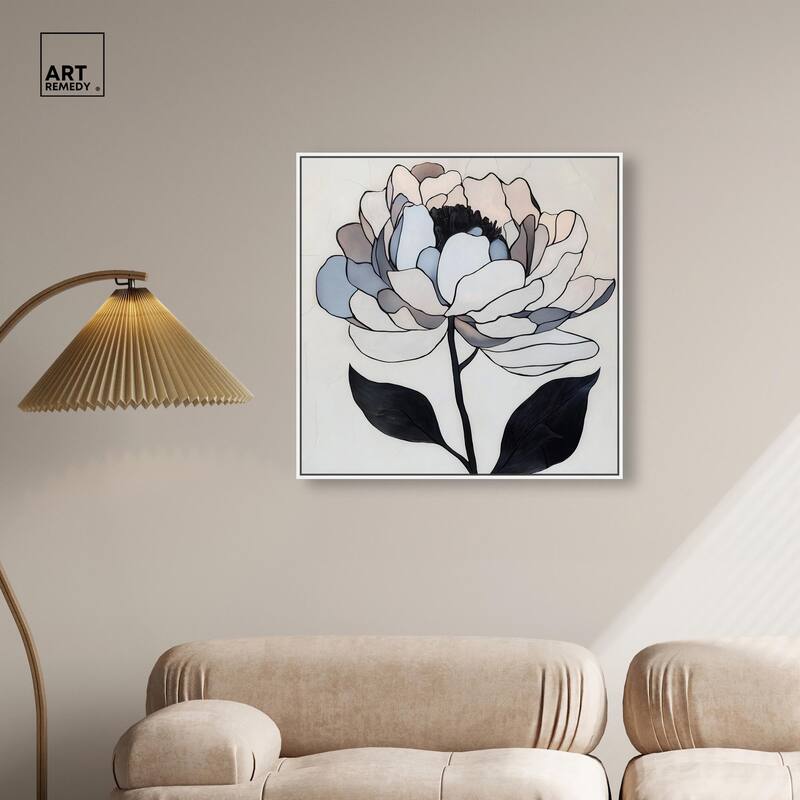 Gray Scale Flower II Canvas by Art Remedy