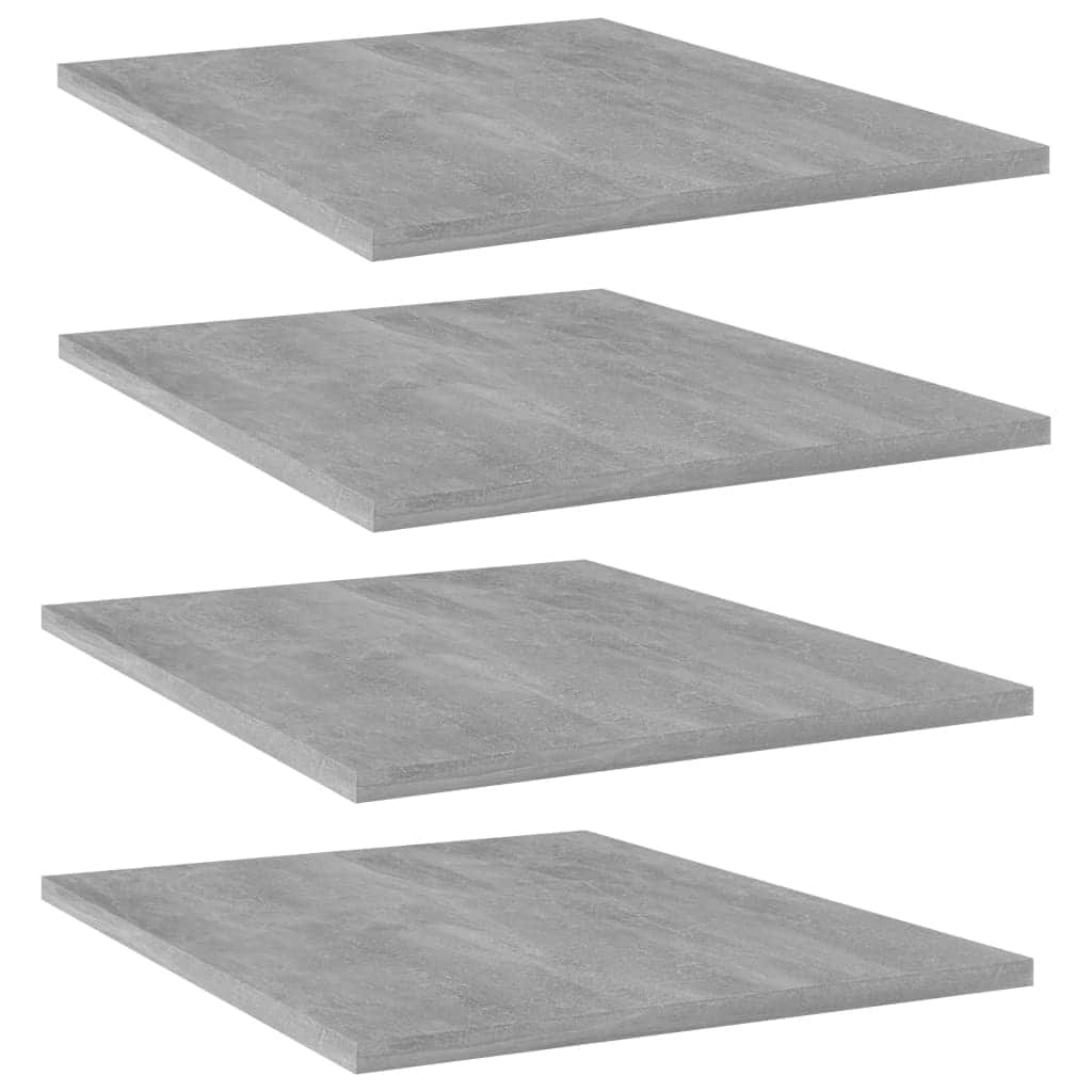 vidaXL Bookshelf Boards 8 pcs Concrete Gray 15.7"x19.7"x0.6" Chipboard