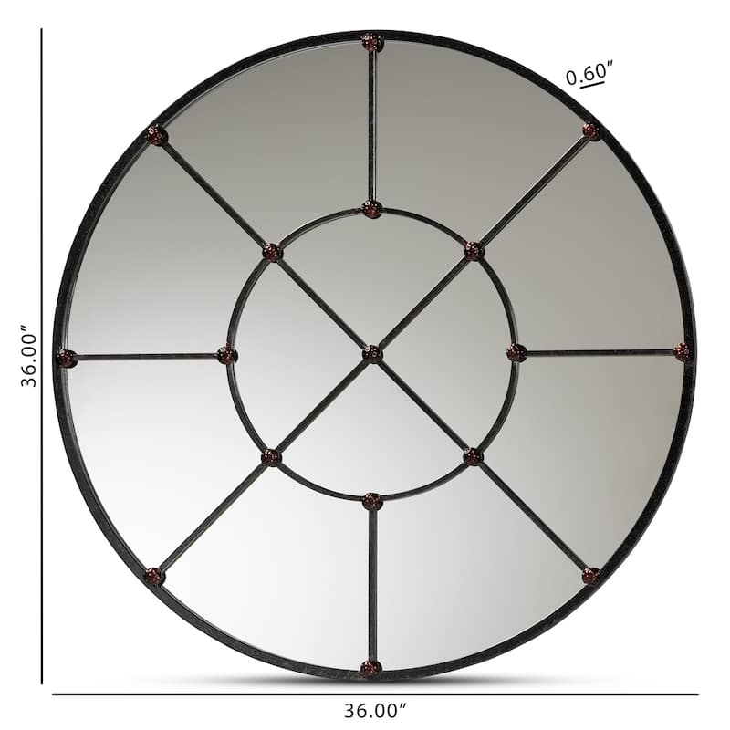 Ohara Modern and Contemporary Metal Accent Wall Mirror